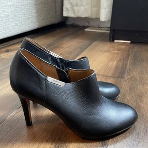 Coach Booties |Seneca Women's Leather Ankle Booties | Black | 6.5